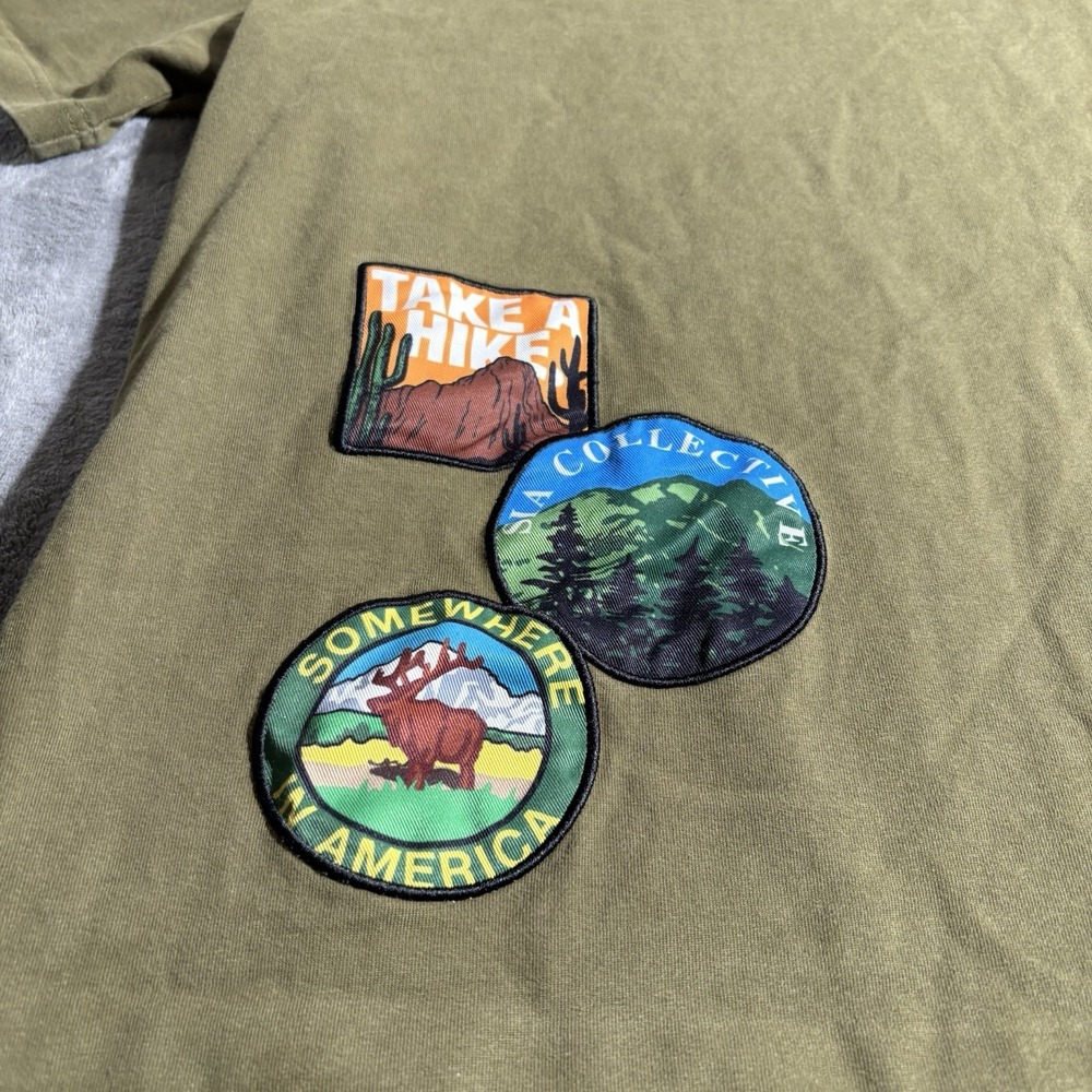 SIA Collective Somewhere In America TAKE A HIKE! Green T-Shirt XL - Picture 2 of 8